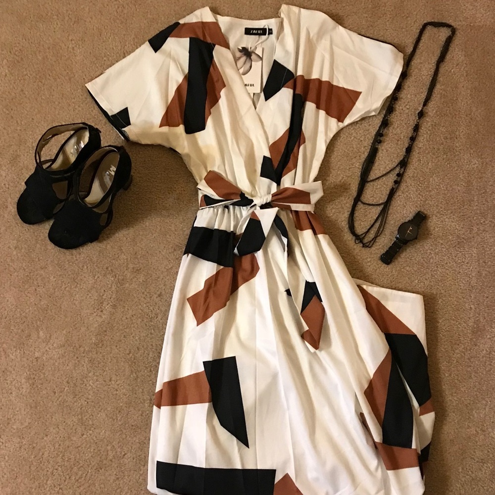 Eclectic Print Maxi Dress